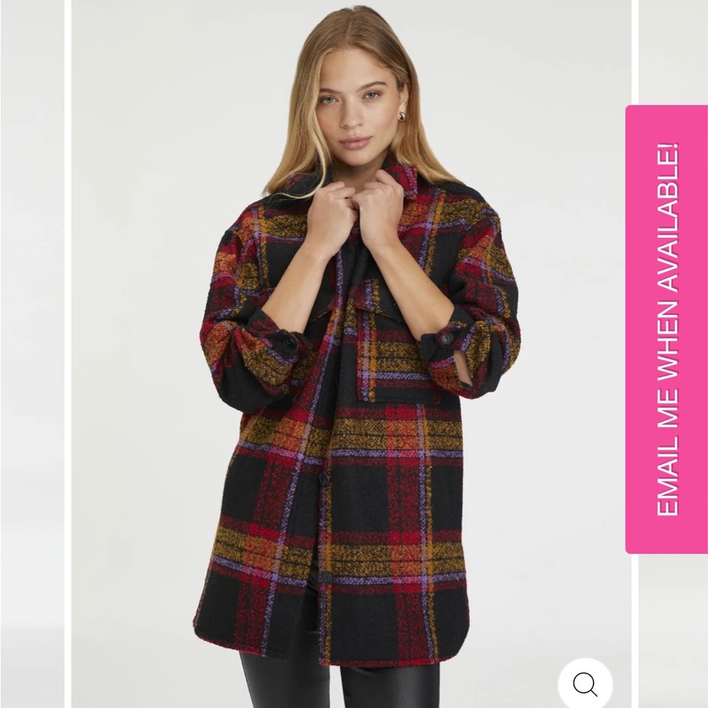 BRAND NEW & NEVER WORN Sanctuary Midi Shacket in Carson Plaid XS $80 OBO - Picture 4 of 8